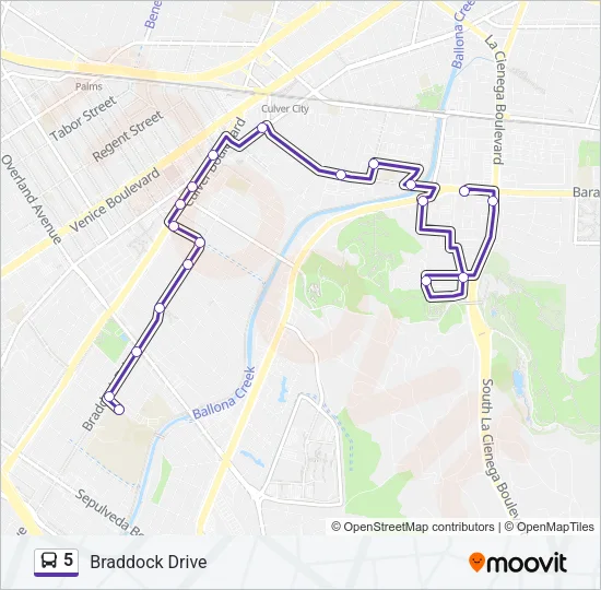 5 Bus Line Map