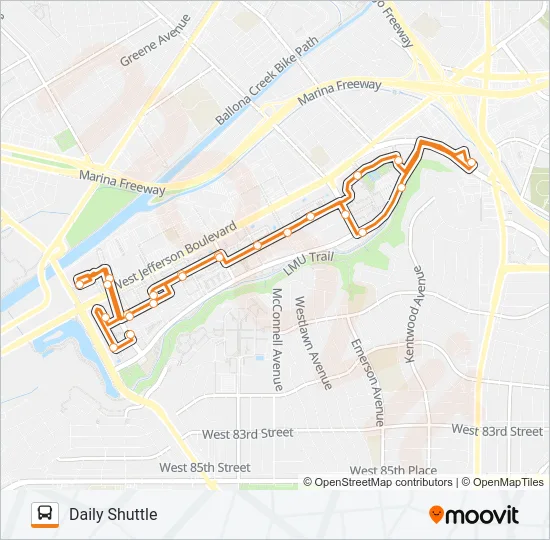 DAILY SHUTTLE Bus Line Map