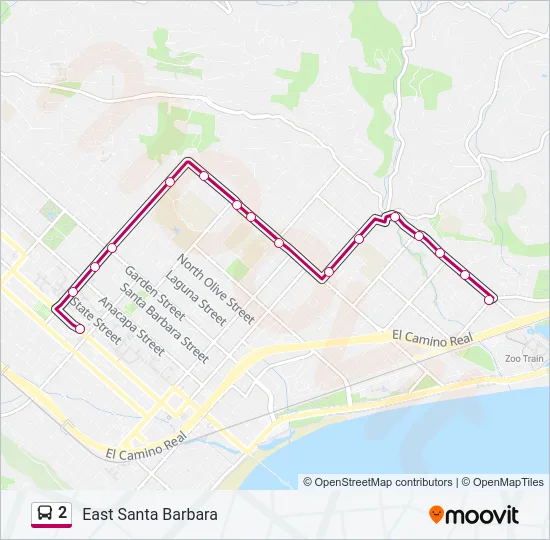 2 Bus Line Map