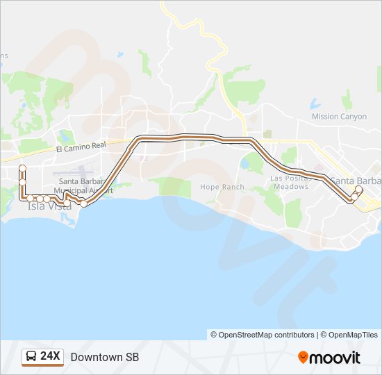 24X Bus Line Map