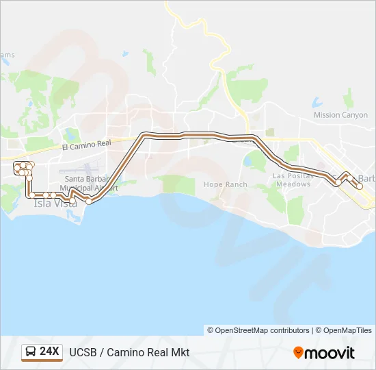 24X Bus Line Map