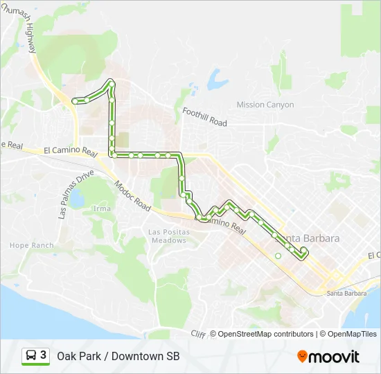 3 Bus Line Map
