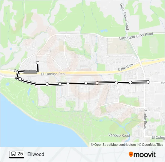 25 Bus Line Map