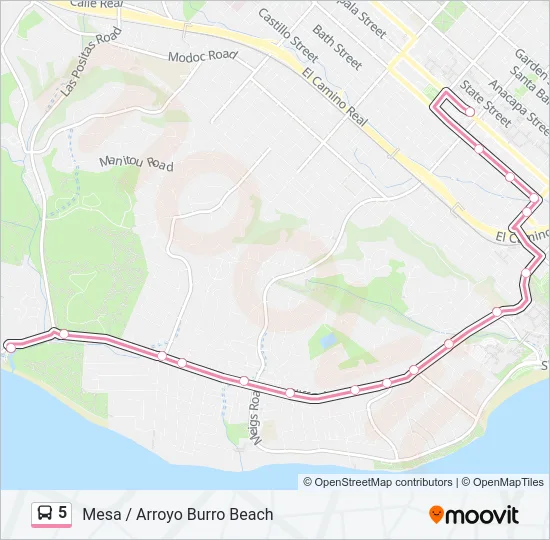 5 Bus Line Map
