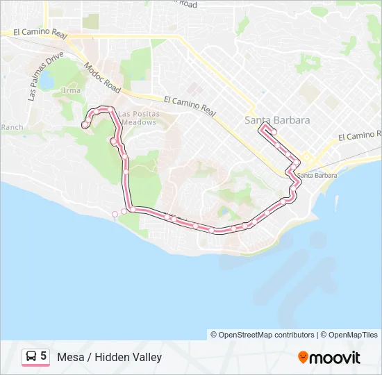 5 Bus Line Map
