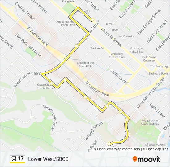 17 Bus Line Map