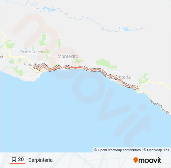 20 Bus Line Map