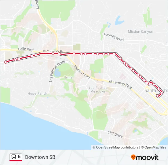 6 Bus Line Map