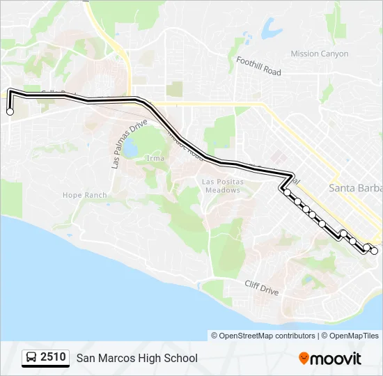 2510 Bus Line Map