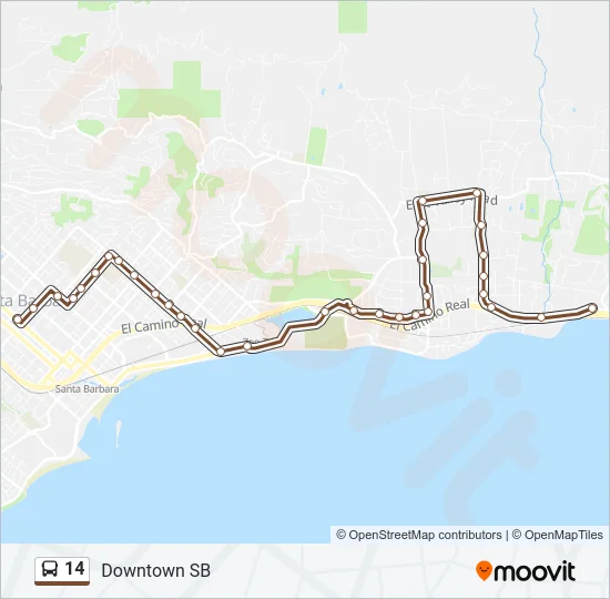 14 Bus Line Map
