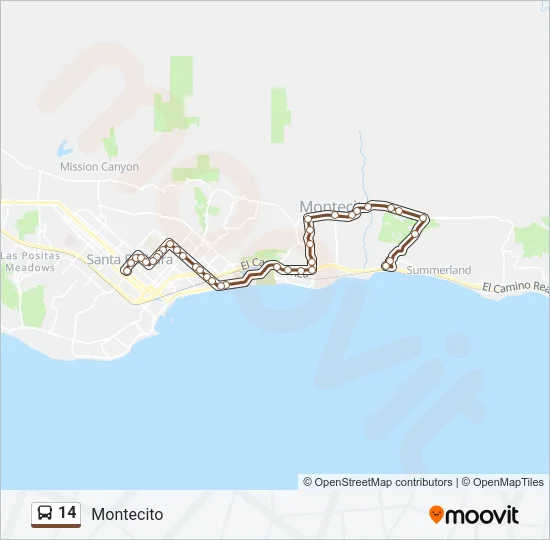 14 Bus Line Map