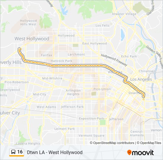 16 bus Line Map