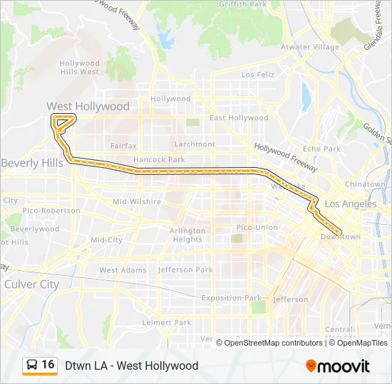 16 Bus Line Map