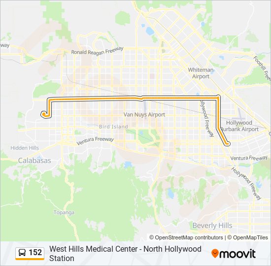 Mapa de 152 de autobús