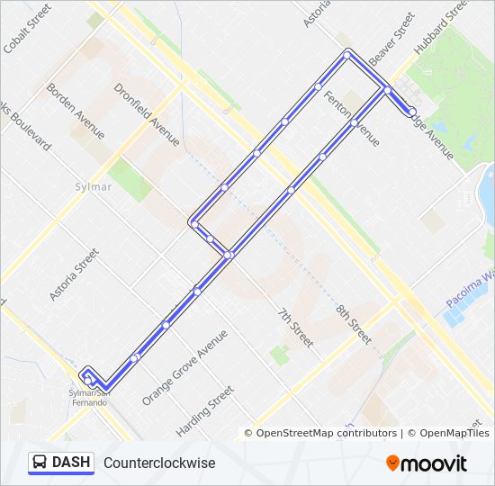 dash Route Schedules, Stops & Maps Counterclockwise (Updated)