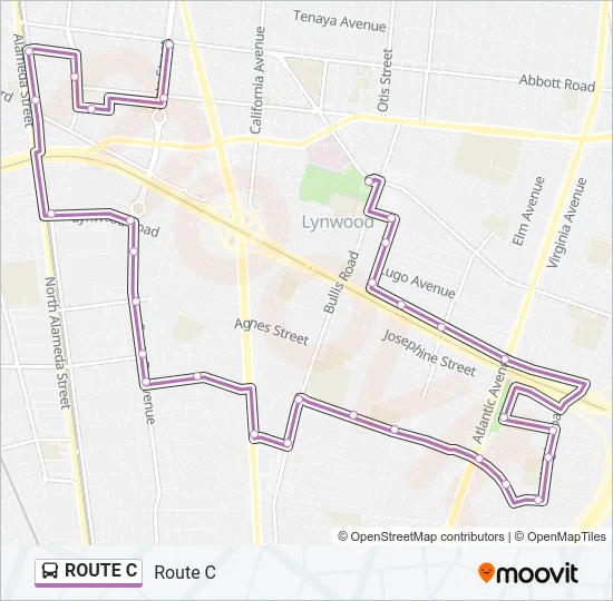 ROUTE C Bus Line Map