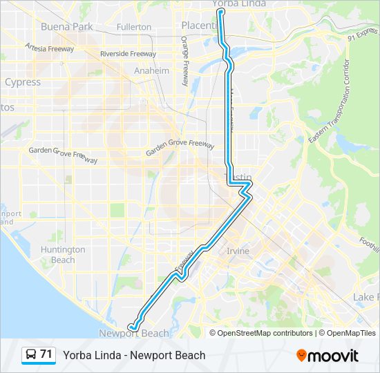 71 Bus Line Map