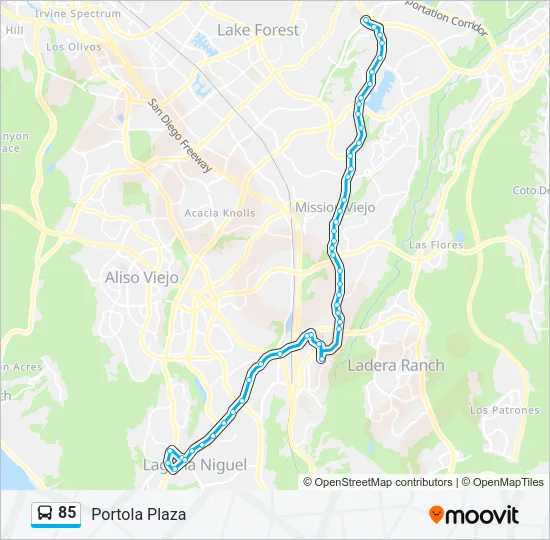 85 Bus Line Map