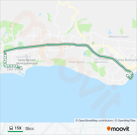 15X Bus Line Map