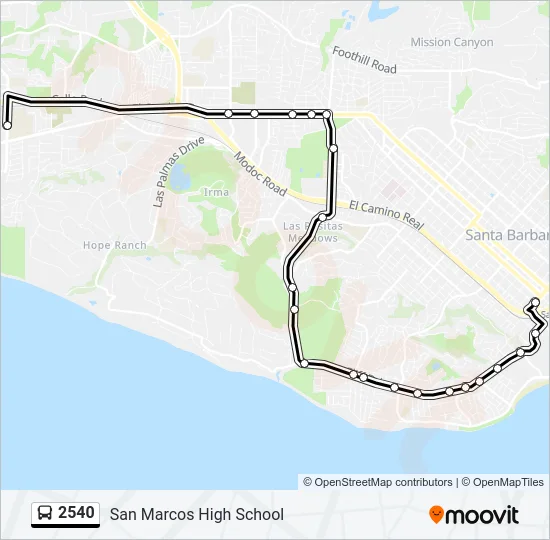2540 Bus Line Map