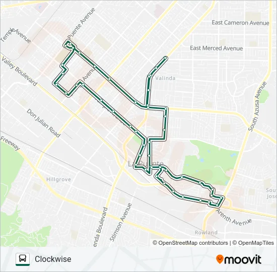 GREEN LINE Bus Line Map