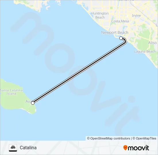 CATALINA FLYER Ferry Line Map