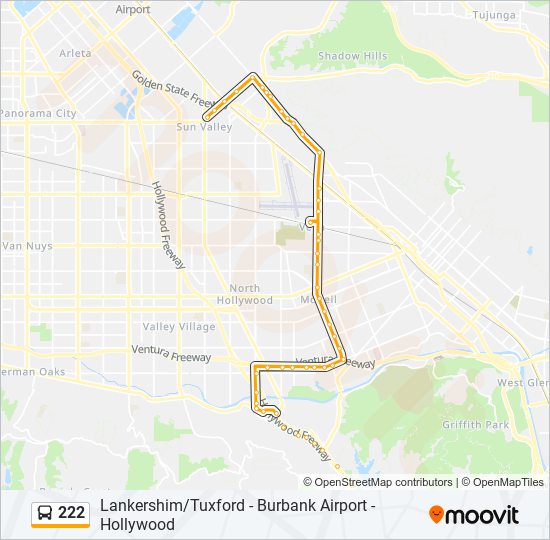 Sun Valley Los Angeles Map 222 Route: Schedules, Stops & Maps - Sun Valley (Updated)