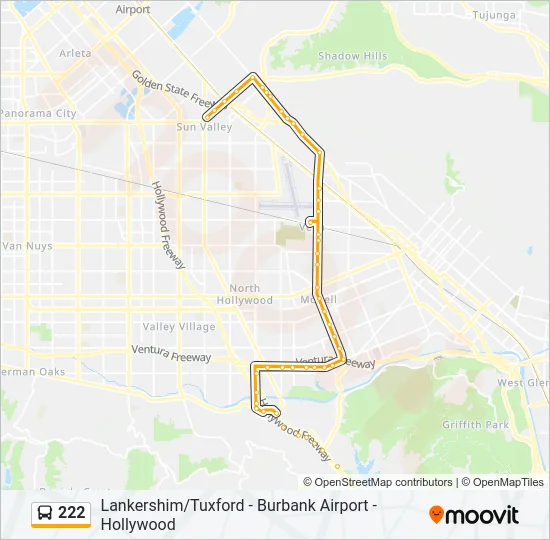 222 Bus Line Map
