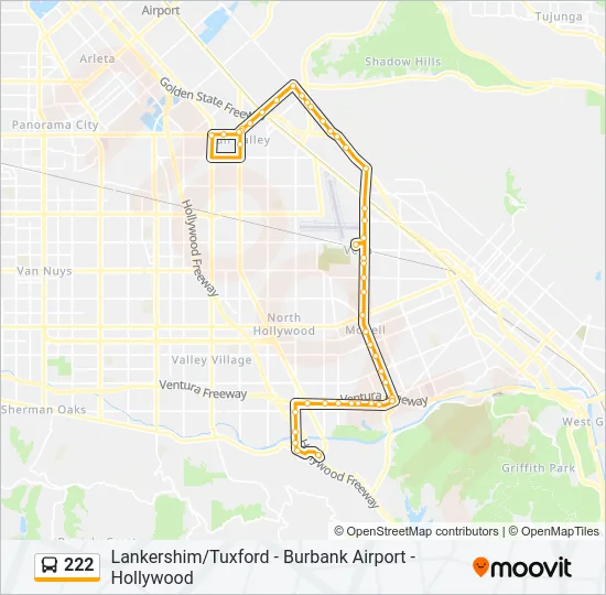 222 Bus Line Map