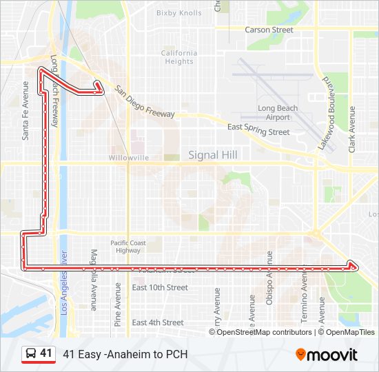 41 bus Line Map