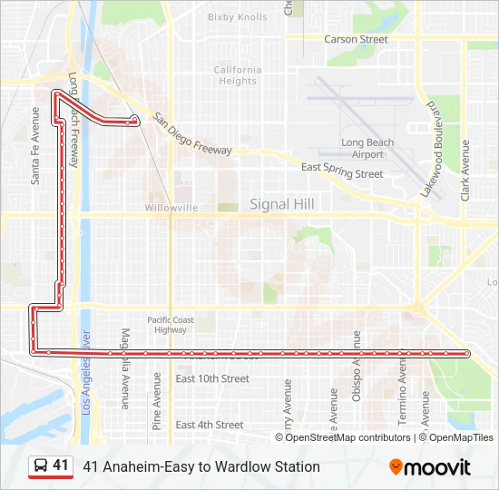 41 Bus Line Map