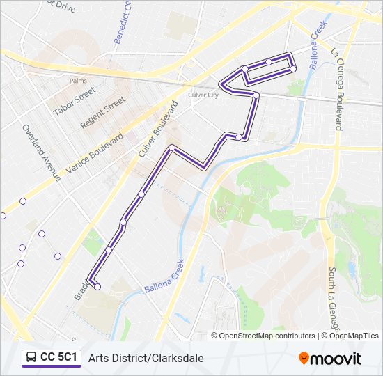 CC 5C1 Bus Line Map