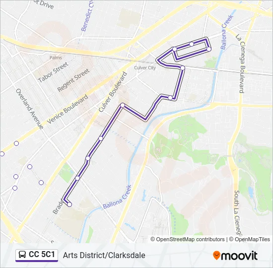 CC 5C1 Bus Line Map