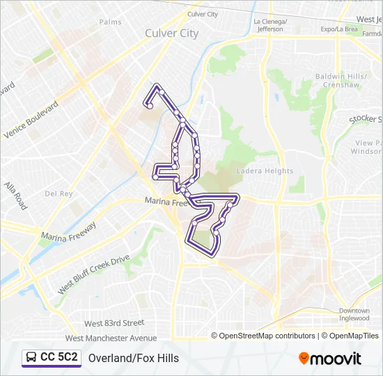 CC 5C2 Bus Line Map