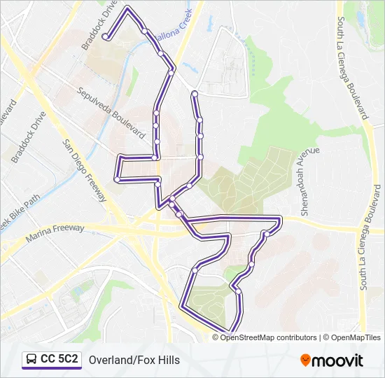 CC 5C2 Bus Line Map