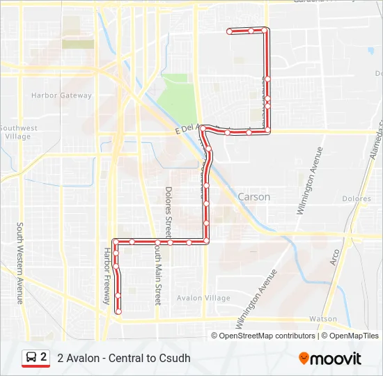 2 Bus Line Map