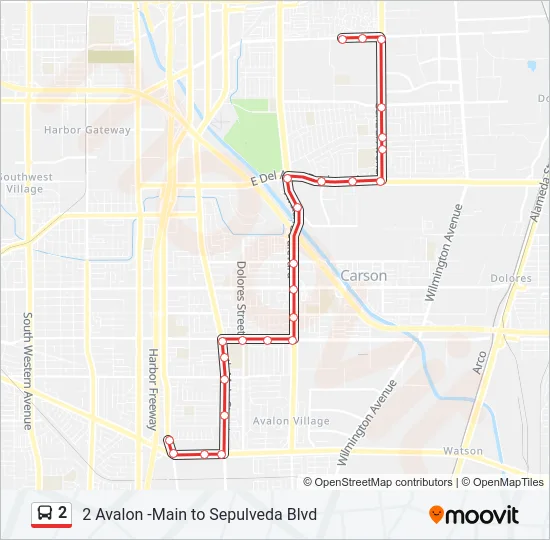 2 Bus Line Map