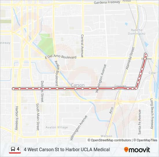 4 Bus Line Map