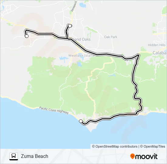 SUMMER BEACH BUS Bus Line Map