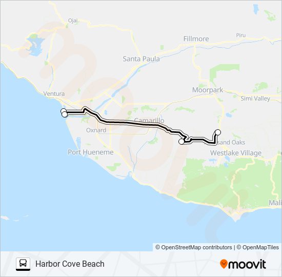 SUMMER BEACH BUS bus Line Map