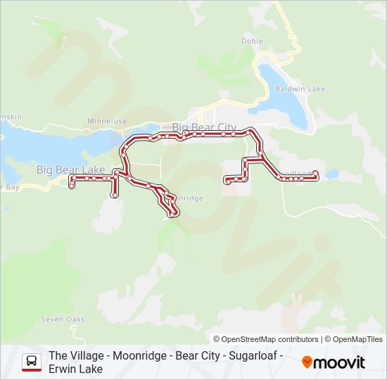 RED LINE Bus Line Map