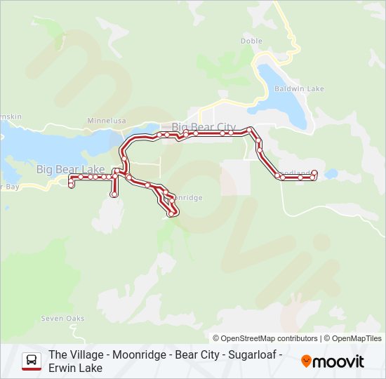 RED LINE Bus Line Map
