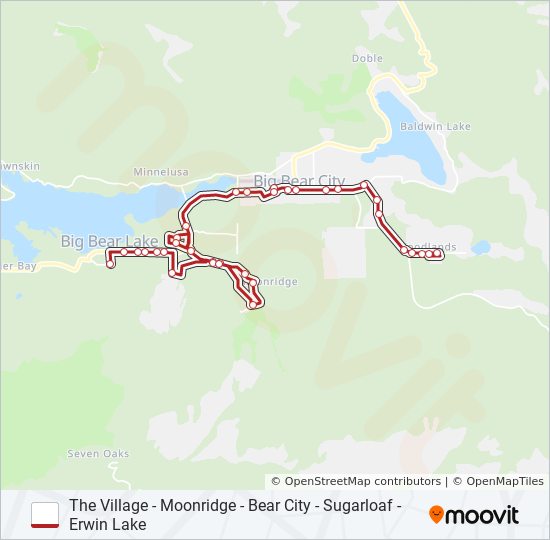 Mapa de RED LINE de autobús