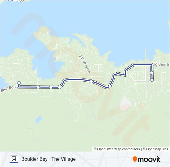 BLUE LINE Bus Line Map
