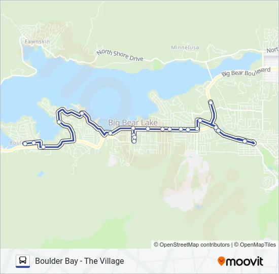 BLUE LINE Bus Line Map