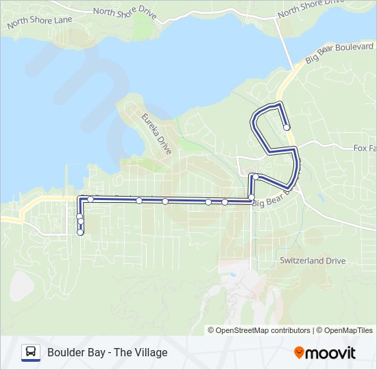 BLUE LINE bus Line Map