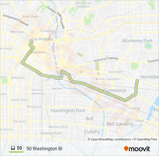 50 Bus Line Map