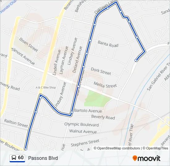 60 Bus Line Map
