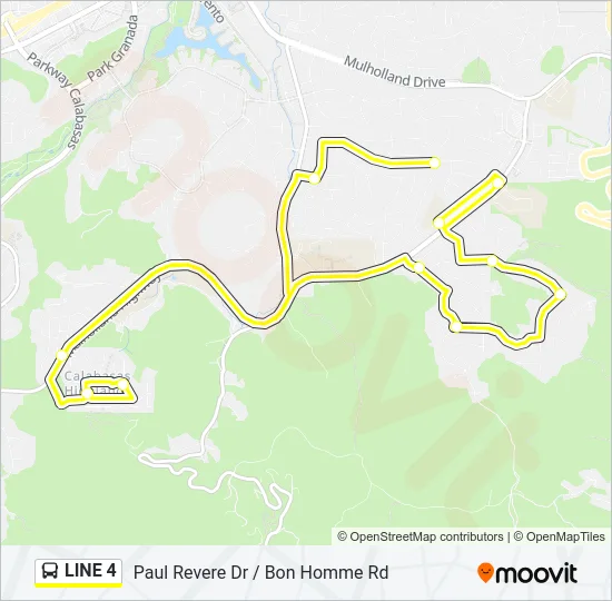 LINE 4 Bus Line Map