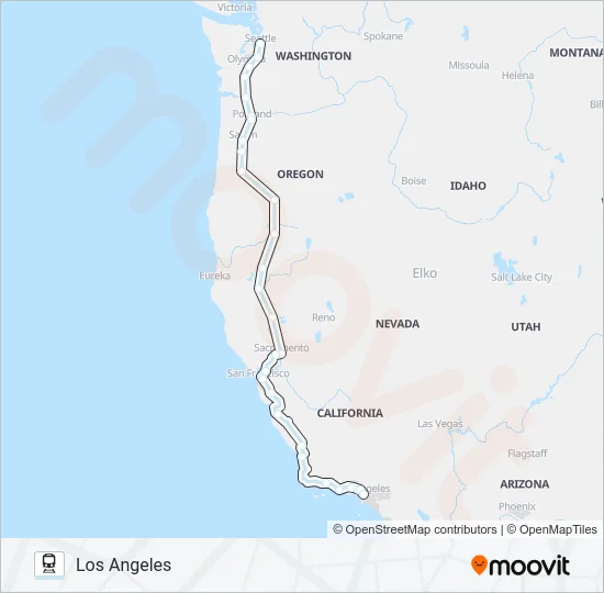 Coast Starlight Map Pdf Coast Starlight Route: Schedules, Stops & Maps - Los Angeles (Updated)